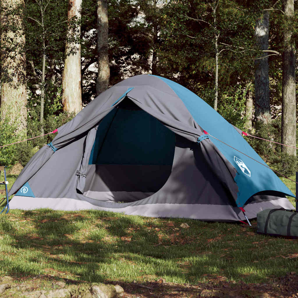 vidaXL Kuppeltelt for camping 1 person bl&aring; vanntett