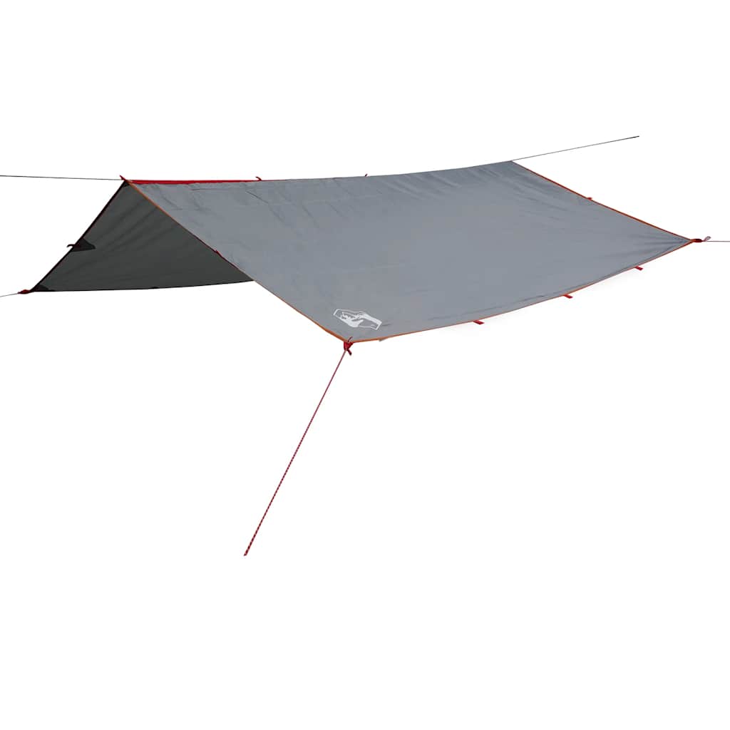 vidaXL Prelată de camping, gri și portocaliu, 300x294 cm, impermeabilă