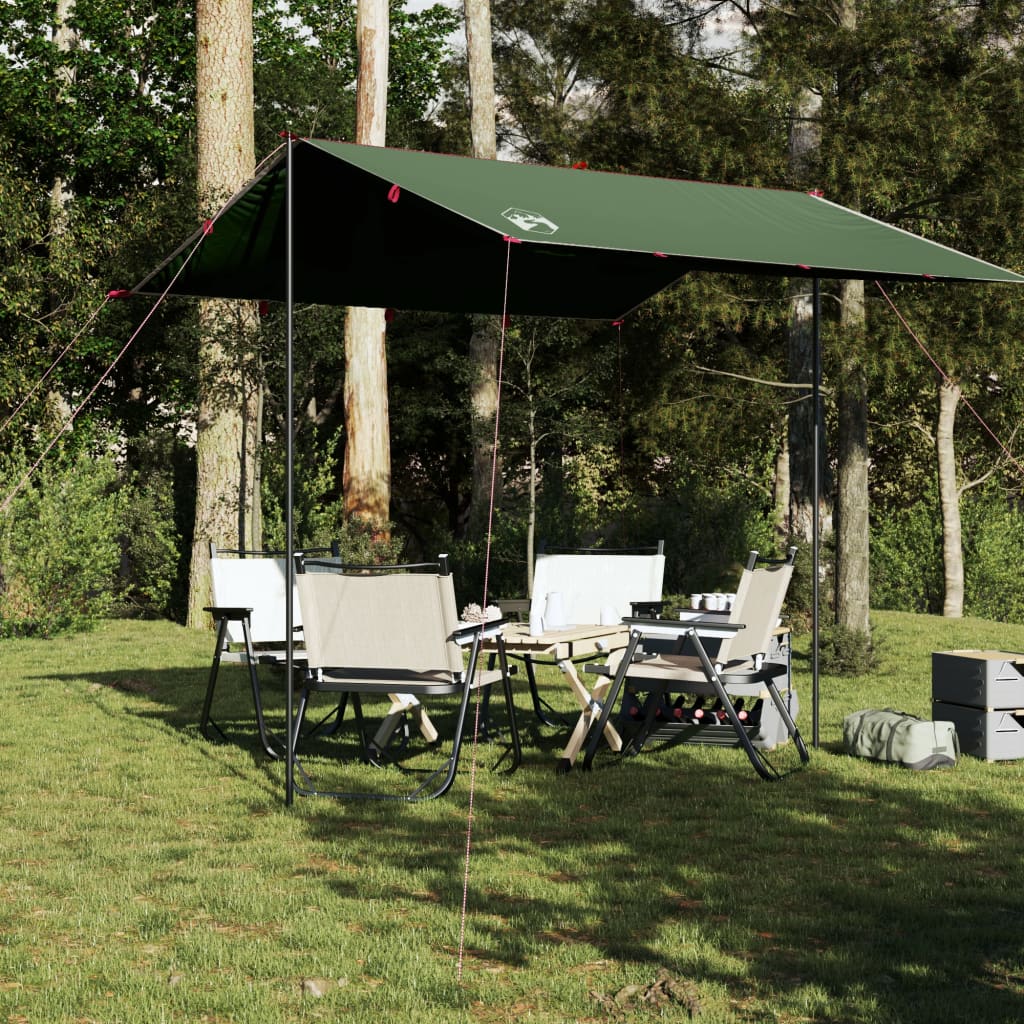 vidaXL Prelată de camping, verde, 300x294 cm, impermeabilă
