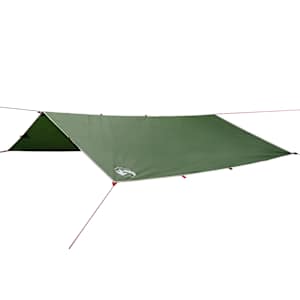 Kempingová plachta zelená 360 x 294 cm nepromokavá - obrázek 2