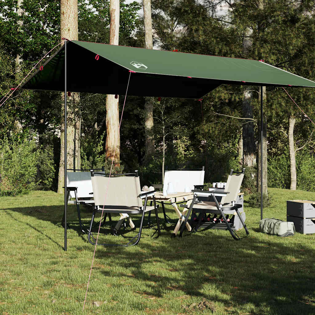 vidaXL Prelată de camping, verde, 360x294 cm, impermeabilă