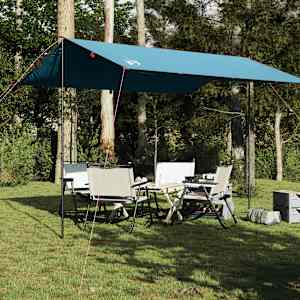 Ponjava za kampiranje modra 360x294 cm vodoodporna