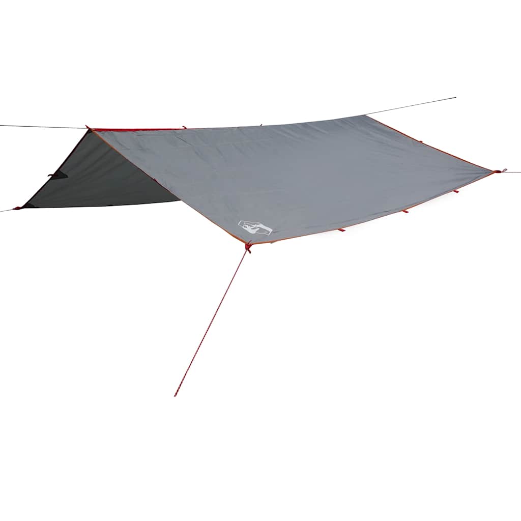 vidaXL Prelată de camping, gri și portocaliu, 360x294 cm, impermeabilă
