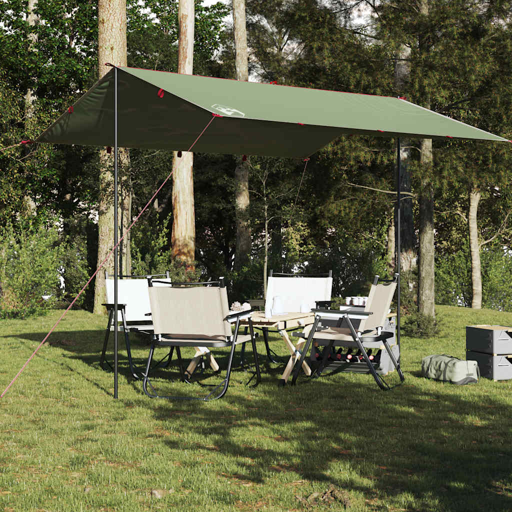 vidaXL Prelată de camping, verde, 360x294 cm, impermeabilă