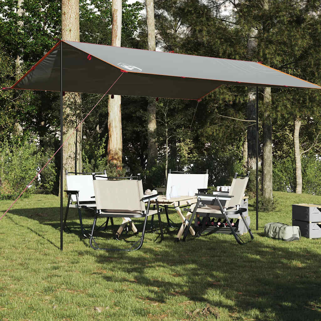 vidaXL Tarp Grau und Orange 400x294 cm Wasserdicht