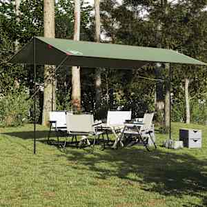 Kempingová plachta zelená 500 x 294 cm nepromokavá - obrázek 3