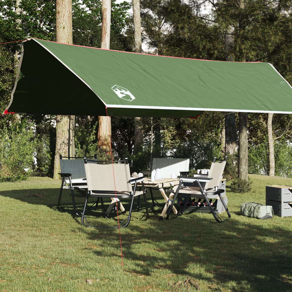 vidaXL Prelată de camping, verde, 500x294 cm, impermeabilă