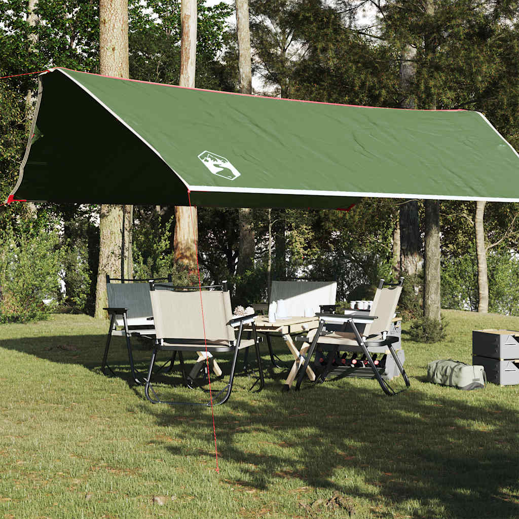 vidaXL Prelată de camping, verde, 500x294 cm, impermeabilă