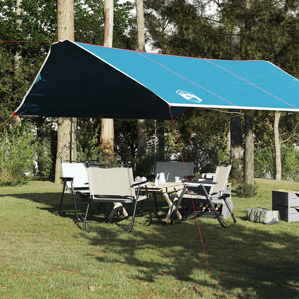 vidaXL Prelată de camping, albastru, 420x440 cm, impermeabilă