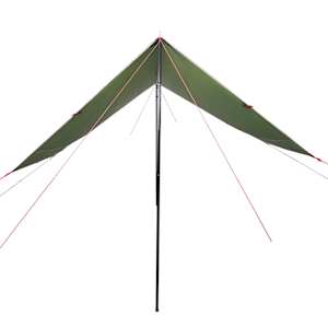 Kempingová plachta zelená 430 x 380 x 210 cm nepromokavá - obrázek 3