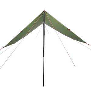 Kempingová plachta zelená 430 x 380 x 210 cm nepromokavá - obrázek 3