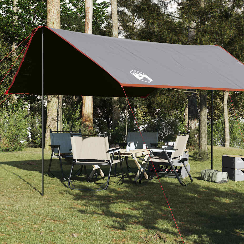 vidaXL Campingpresenning grå og oransje 300x294 cm vanntett