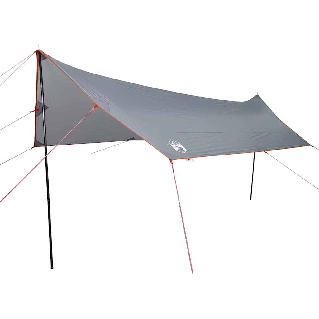 vidaXL Prelată de camping, gri și portocaliu, 460x305x210 cm, impermeabilă