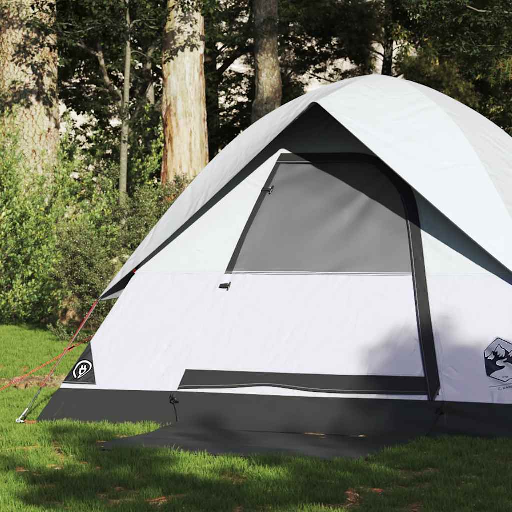 vidaXL 2-personers campingtelt vandtæt mørklægningsstof hvid
