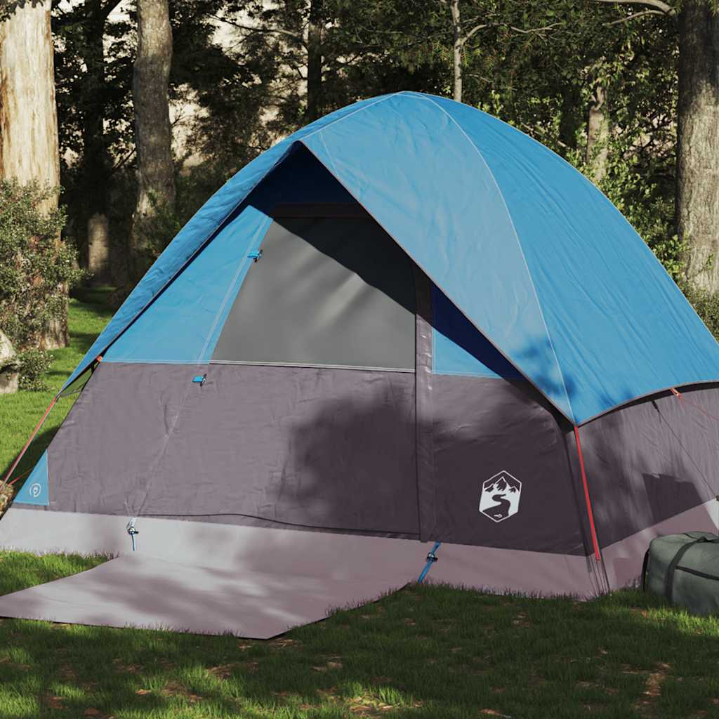 vidaXL Kuppel-Campingzelt 4 Personen Blau Wasserdicht