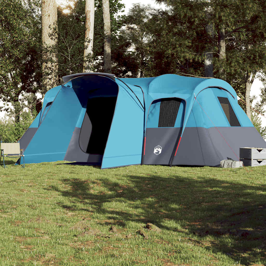 vidaXL Tunneltent 16-persoons waterdicht blauw afbeelding