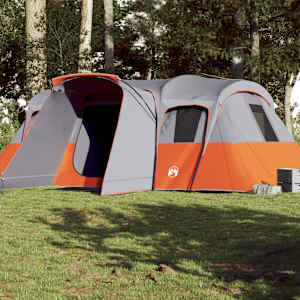 Družinski šotor za 16 oseb siv vodoodporen