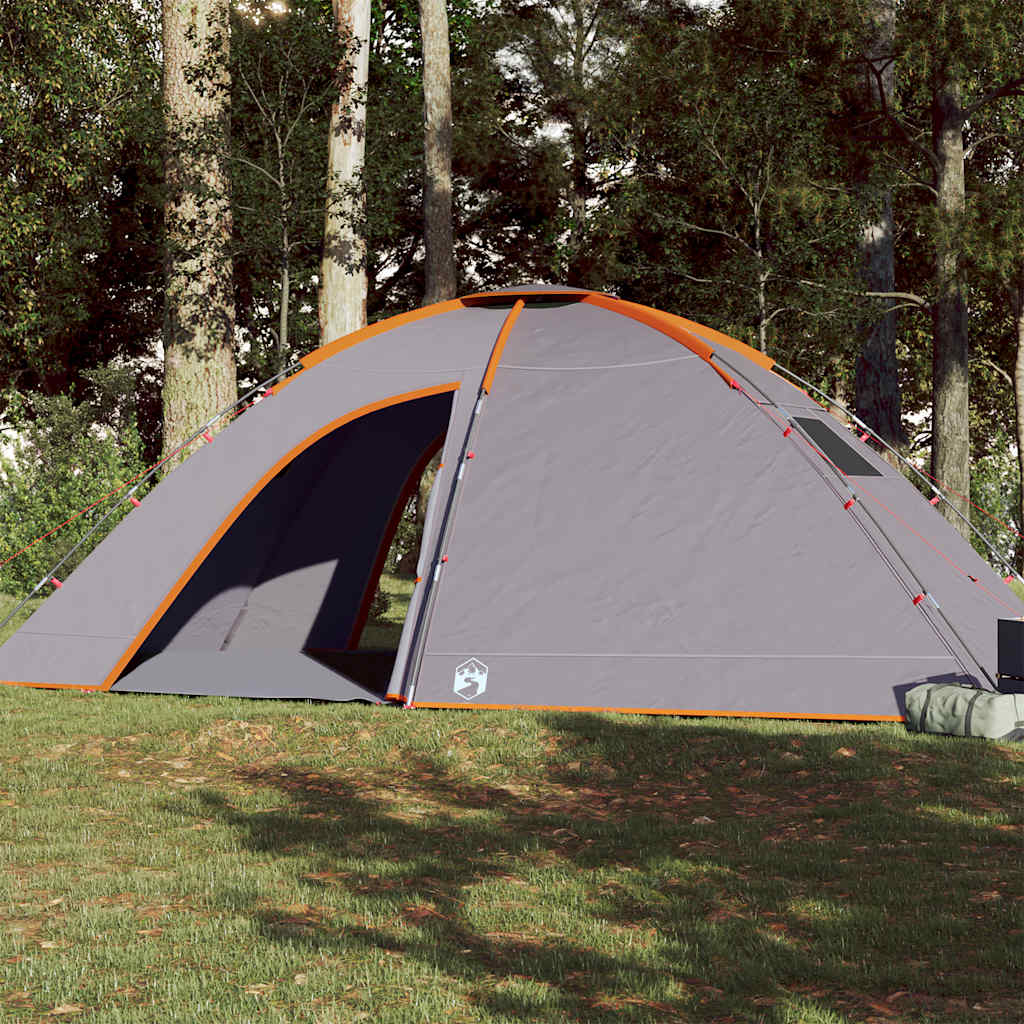 vidaXL Campingzelt 8 Personen Orange Wasserdicht