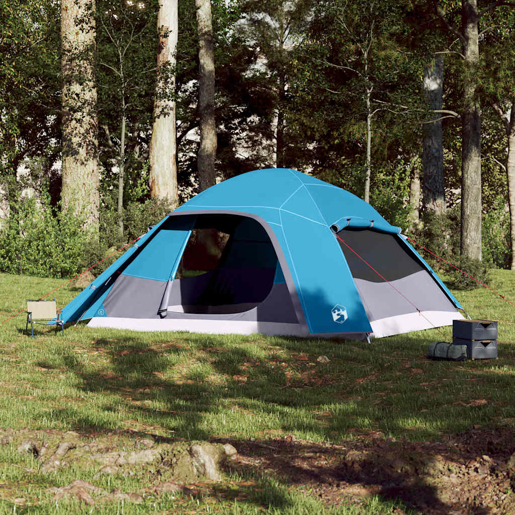 vidaXL Koepeltent 6-persoons waterdicht blauw afbeelding