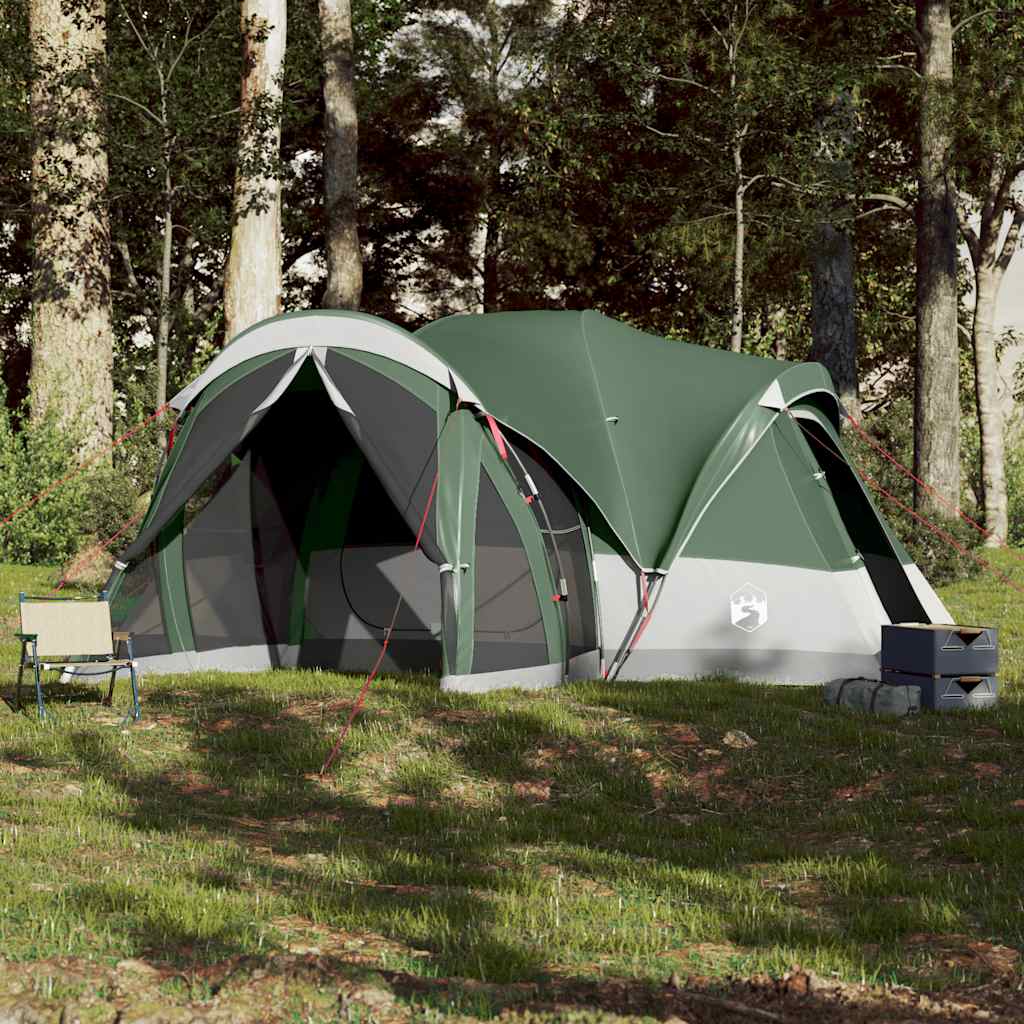vidaXL Cort de familie Tipi pentru 8 persoane, verde, impermeabil