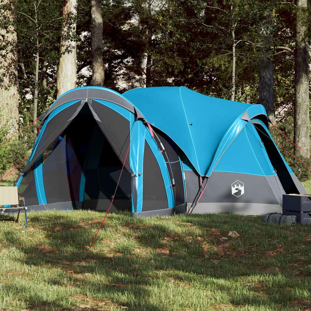 vidaXL Tipi-Familienzelt 8 Personen Blau Wasserdicht