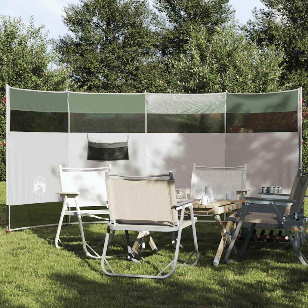 vidaXL Paravan de camping, verde, 366x152x152 cm, impermeabil