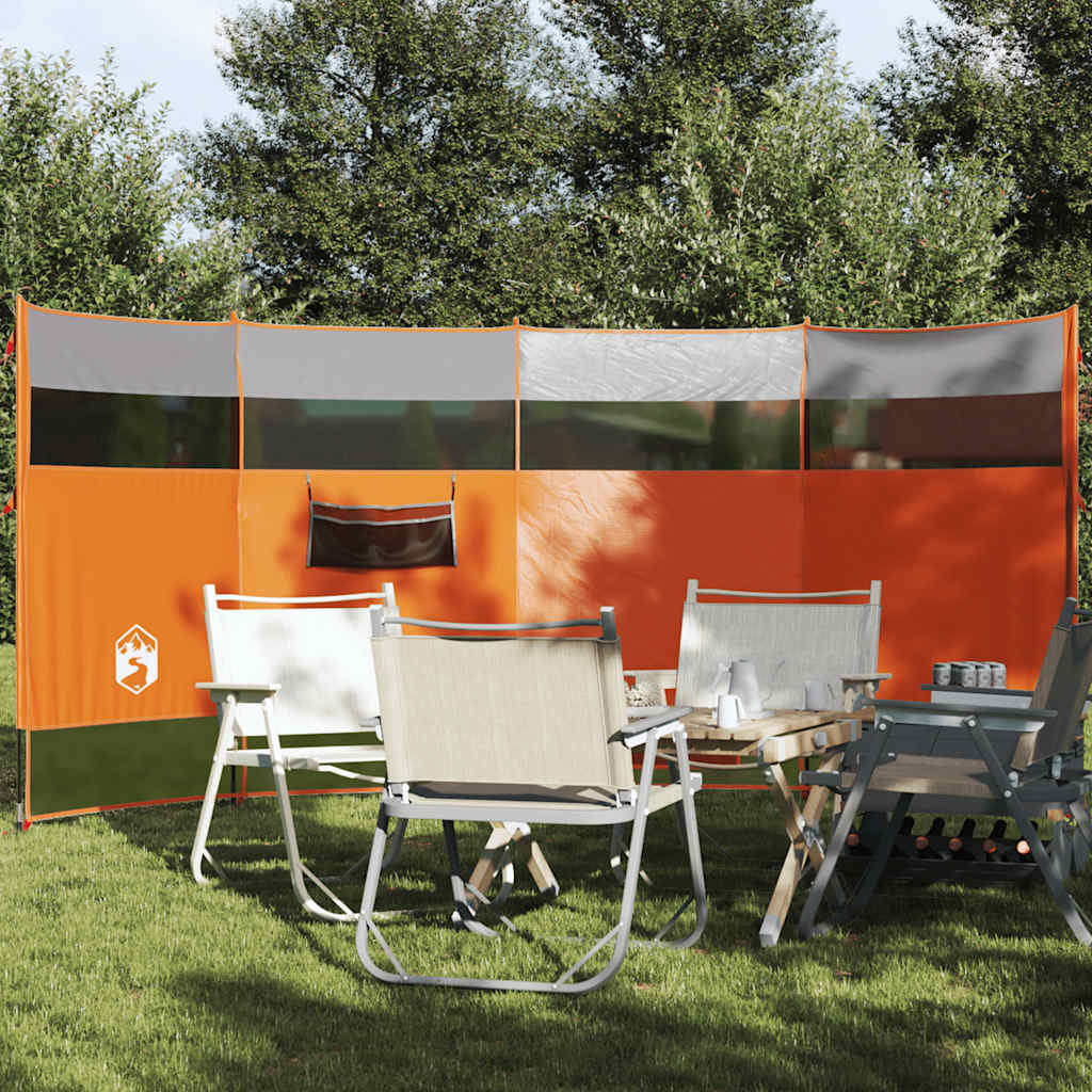 vidaXL Camping-Windschutz Orange 366x152x152 cm Wasserdicht