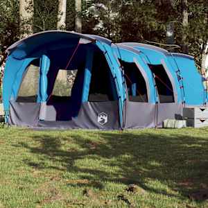 Družinski šotor za 8 oseb moder vodoodporen