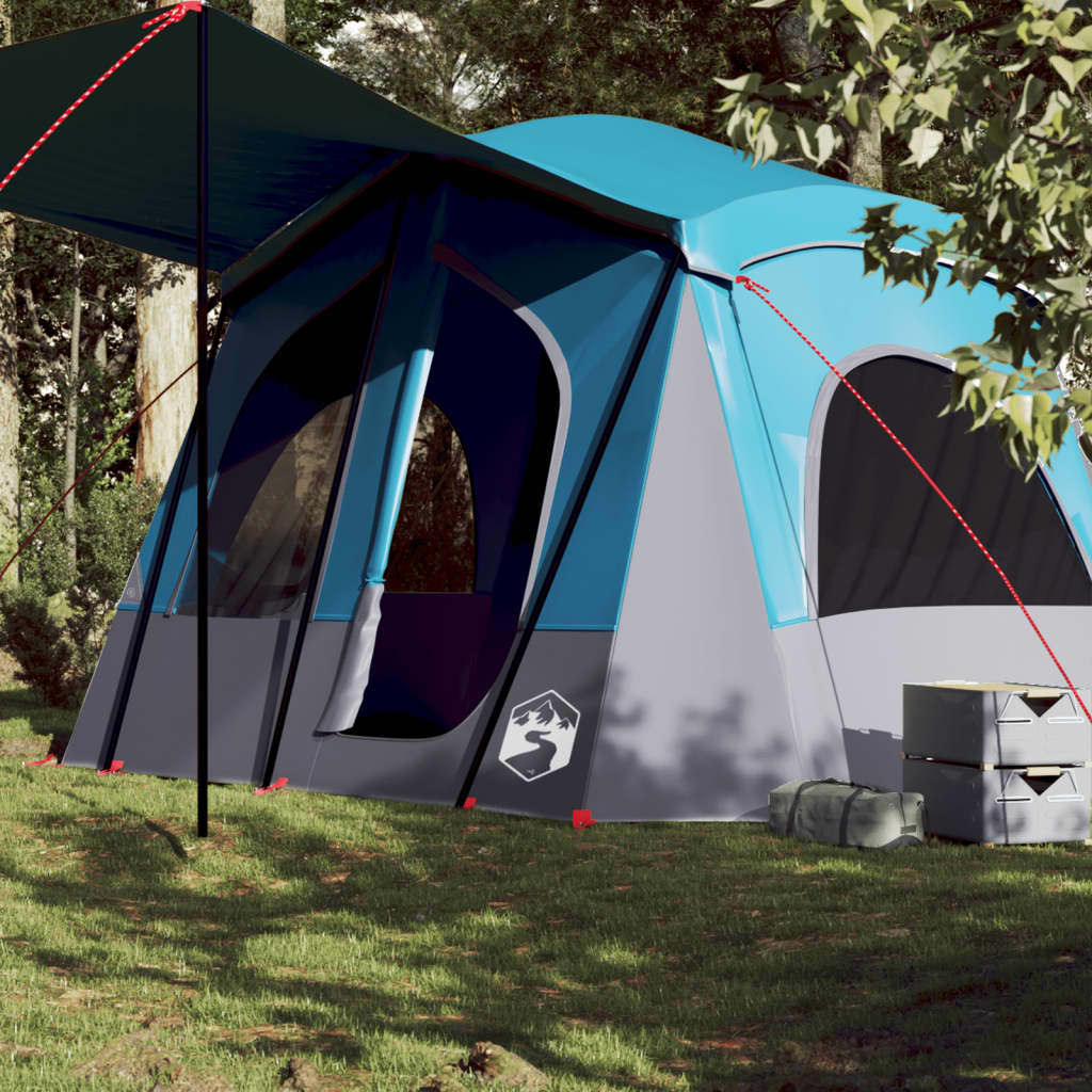 vidaXL Cabină cort de camping, 5 persoane, albastru, impermeabil