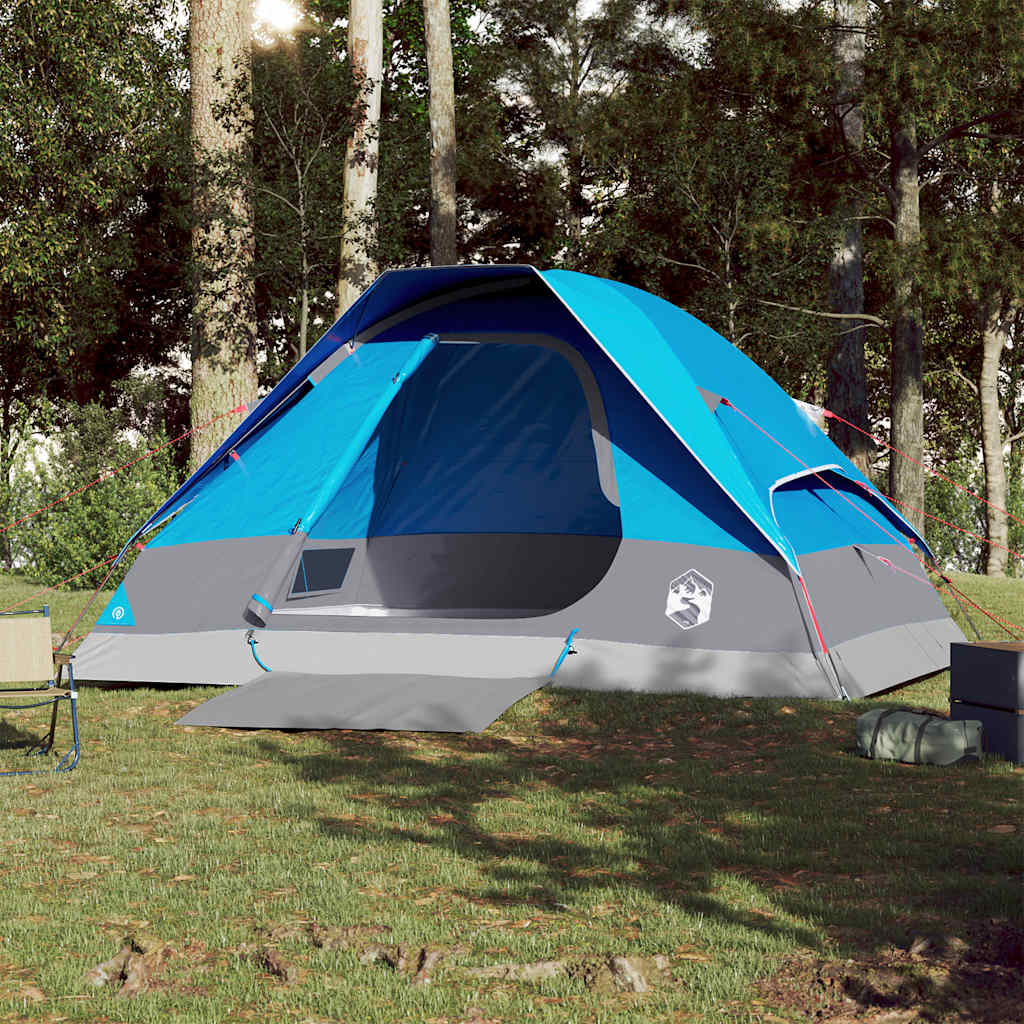 vidaXL Koepeltent 4-persoons waterdicht blauw afbeelding