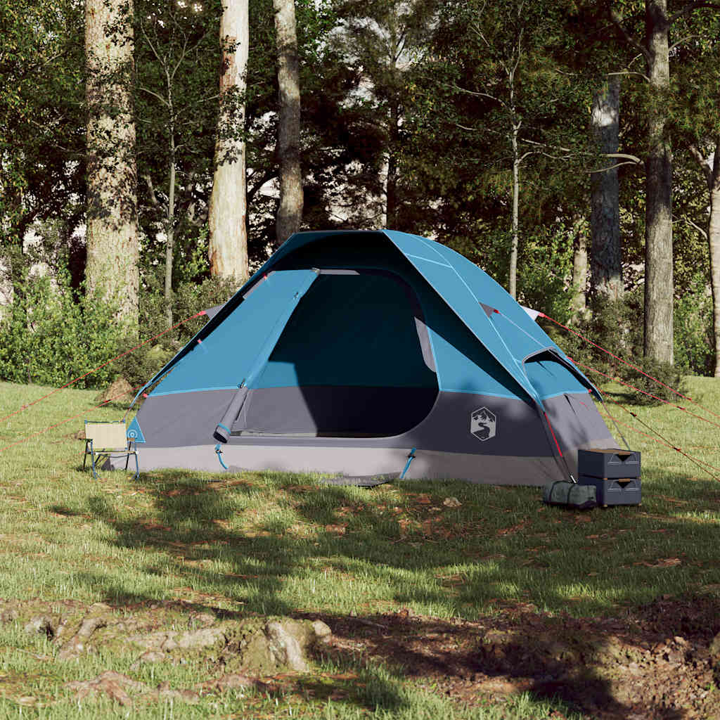 vidaXL Koepeltent 6-persoons waterdicht blauw afbeelding