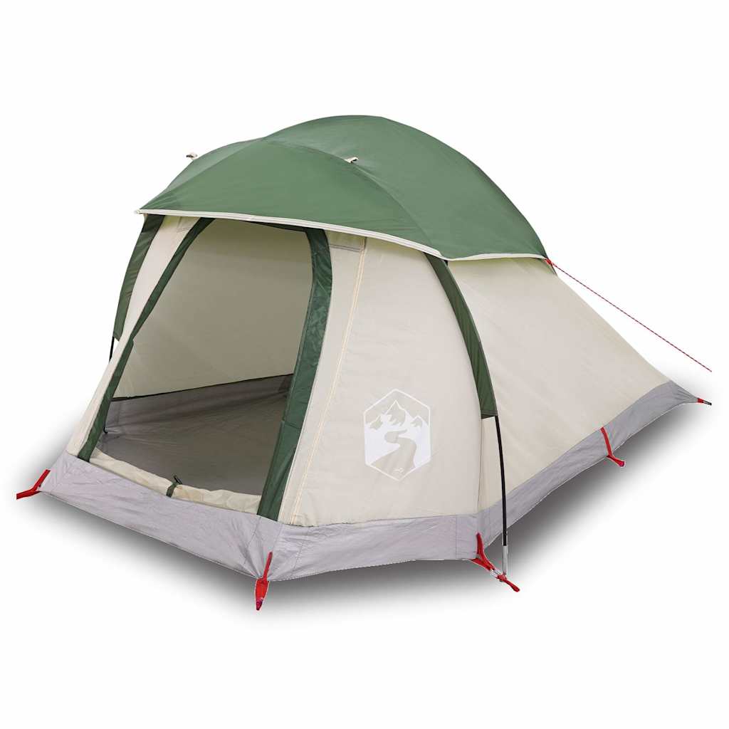 vidaXL Cort de camping cupolă pentru 1 persoană, verde, impermeabil
