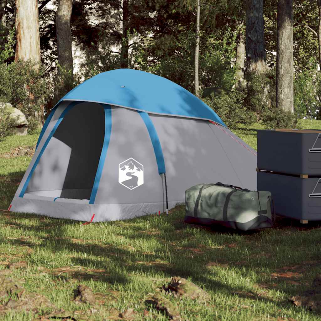 vidaXL Kuppeltelt for camping 1 person bl&aring; vanntett