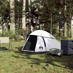 vidaXL 1-persons campingtelt vandt&aelig;t m&oslash;rkl&aelig;gningsstof hvid