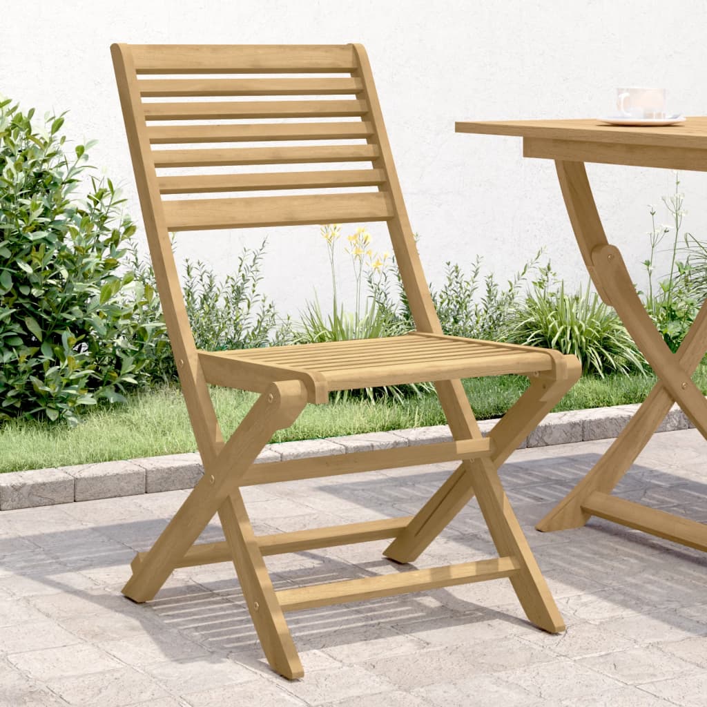 vidaXL Taitettavat puutarhatuolit 2 kpl 48,5x61,5x87 cm akasiapuu