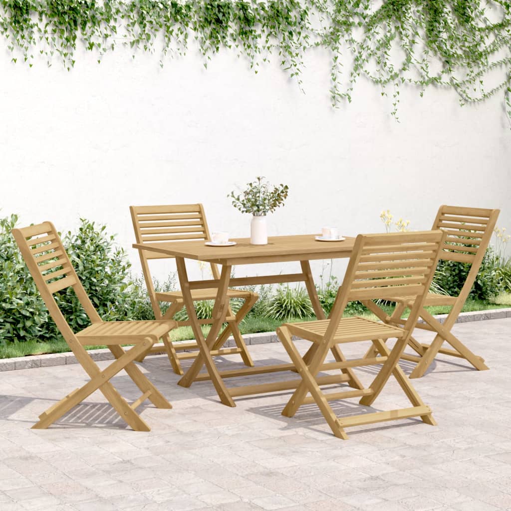 vidaXL Taitettavat puutarhatuolit 4 kpl 48,5x61,5x87 cm akasiapuu