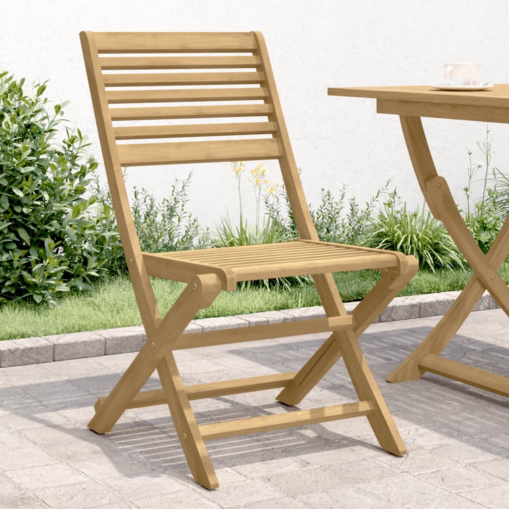 Skládací zahradní židle 4 ks 48,5 x 61,5 x 87 cm masivní akácie