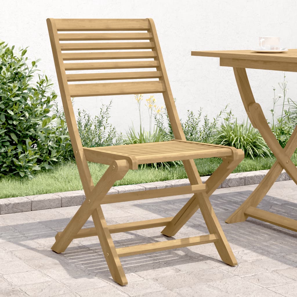 vidaXL Gartenstühle 4 Stk. Klappbar 48,5x61,5x87 cm Massivholz Akazie