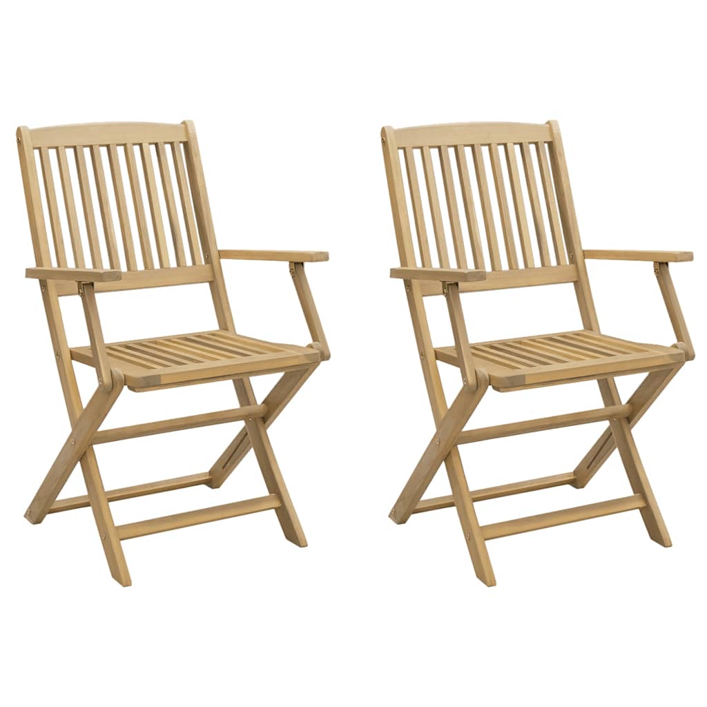 vidaXL Skládací zahradní židle 2 ks 58 x 54,5 x 90 cm masivní akácie