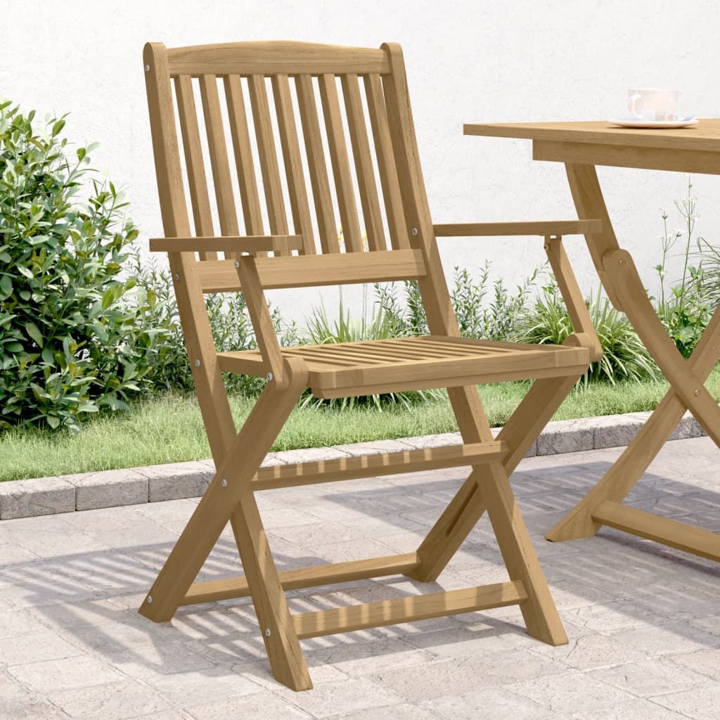 Skládací zahradní židle 4 ks 57,5 x 54,5 x 90 cm masivní akácie