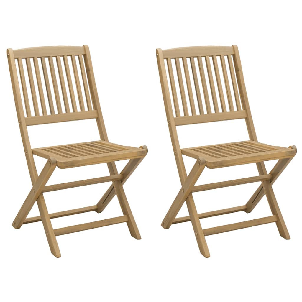 vidaXL Skládací židle 2 ks 57x48,5x90 cm Masivní akácie