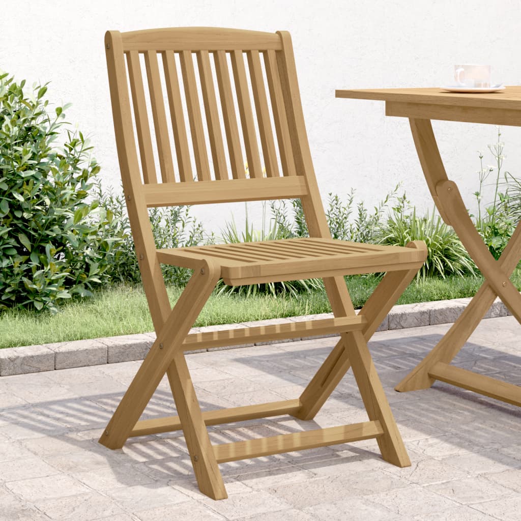 vidaXL Gartenstühle 2 Stk. Klappbar 57x48,5x90 cm Massivholz Akazie