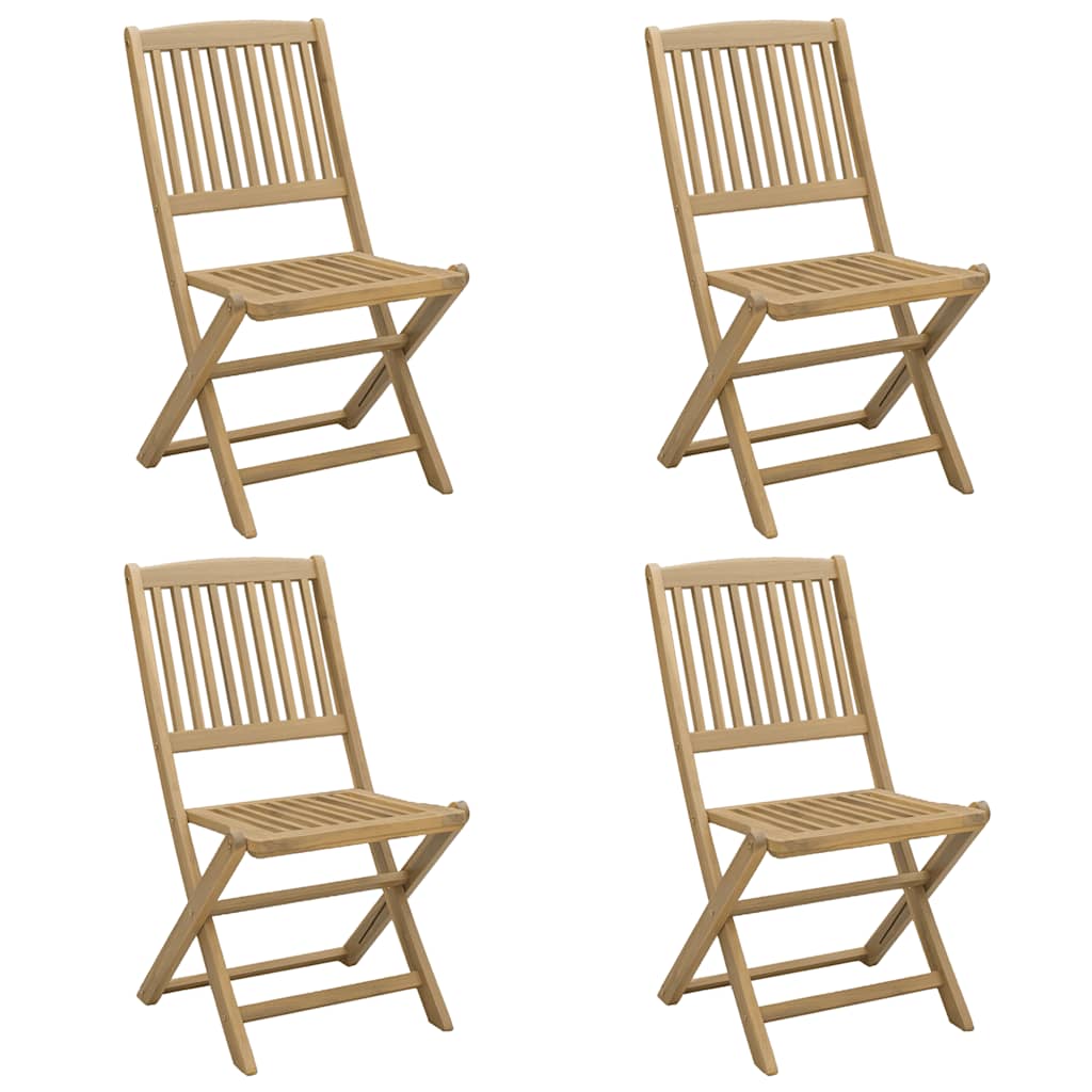vidaXL Skládací židle 4 ks 57x49x90 cm Masivní akácie