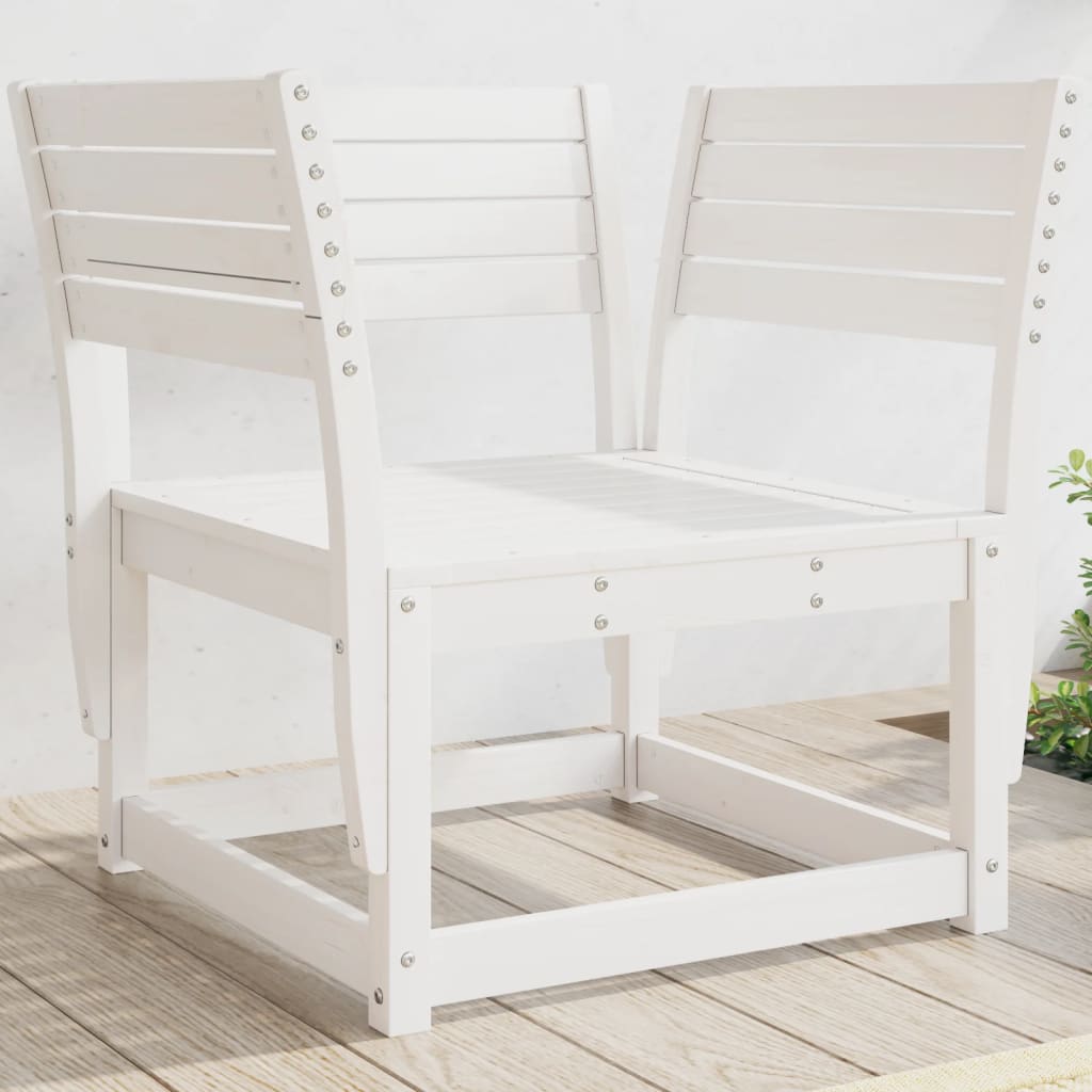 Zahradní židle bílá masivní borové dřevo