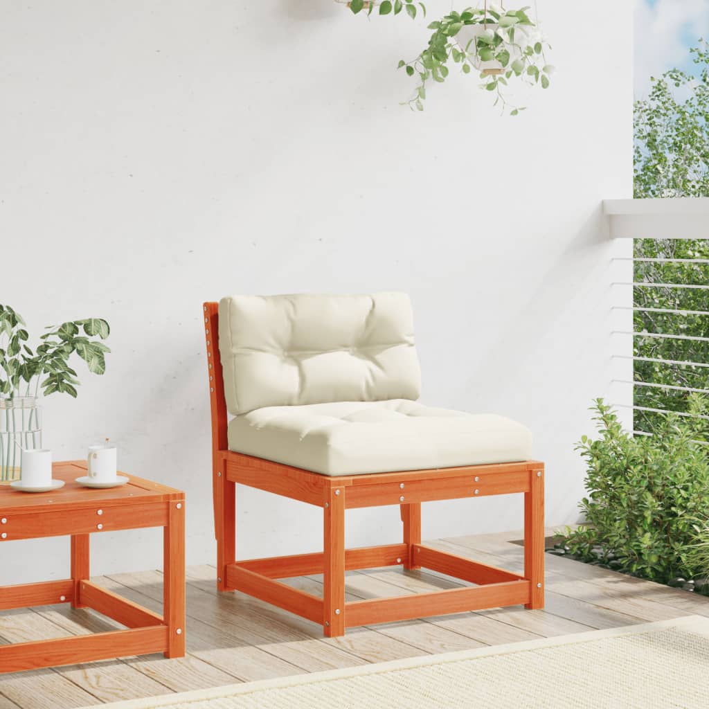 Thumbnail - vidaXL Gartensofa mit Kissen Wachsbraun Massivholz Kiefer