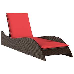 vidaXL p&auml;evitustool padjaga, pruun, 60 x 205 x 73 cm, pol&uuml;rotang
