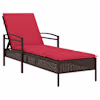 vidaXL p&auml;evitustool padjaga, pruun, 63 x 200 x 81 cm, pol&uuml;rotang (ainult USA-s)