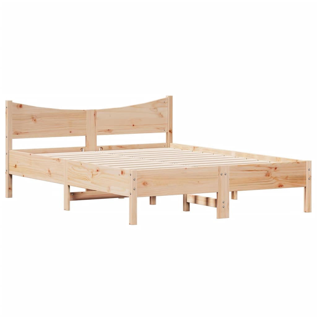 vidaXL Bedframe zonder matras massief grenenhout 140x200 cm afbeelding