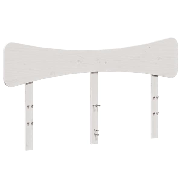 vidaXL voodipeats, valge, 140 cm, m&auml;nnipuit