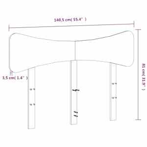 Čelo postele 135 cm masivní borové dřevo - obrázek 9